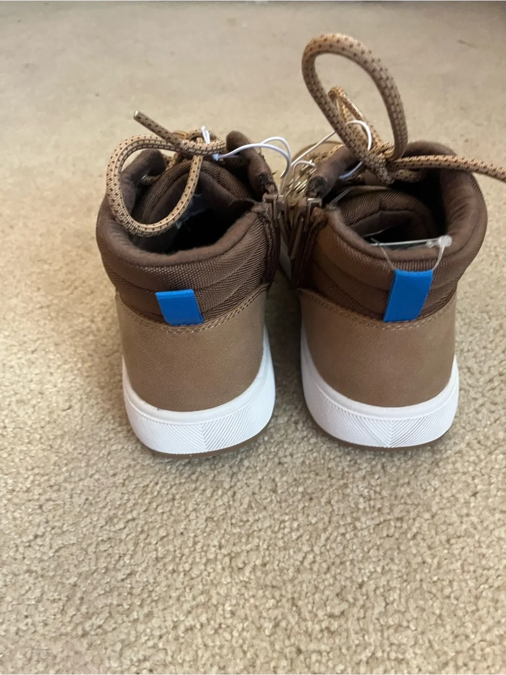 Cat & Jack Tan/Brown High-Top Lace-Up Kids Boots